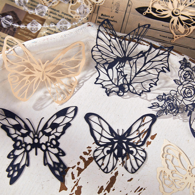 15 Pcs Flower Butterfly Cutout Paper MHWY