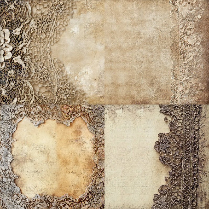 6 inch Vintage Lace Scrapbook Paper Pad SKP035