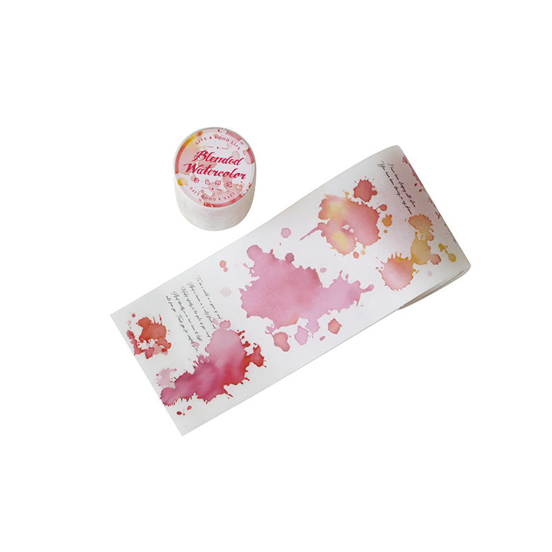 1 Roll Die-cut Watercolor Washi Stickers Tape YRSC