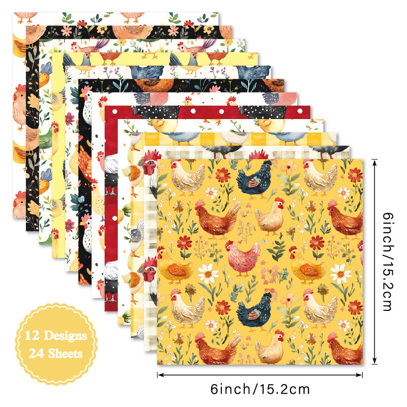 6 inch Chicks Scrapbook Paper Pad SKP595
