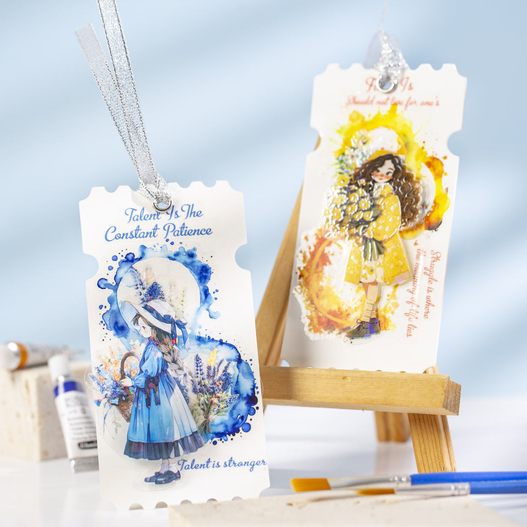 1 Roll Watercolor Frame PET Stickers Tape HCBJ