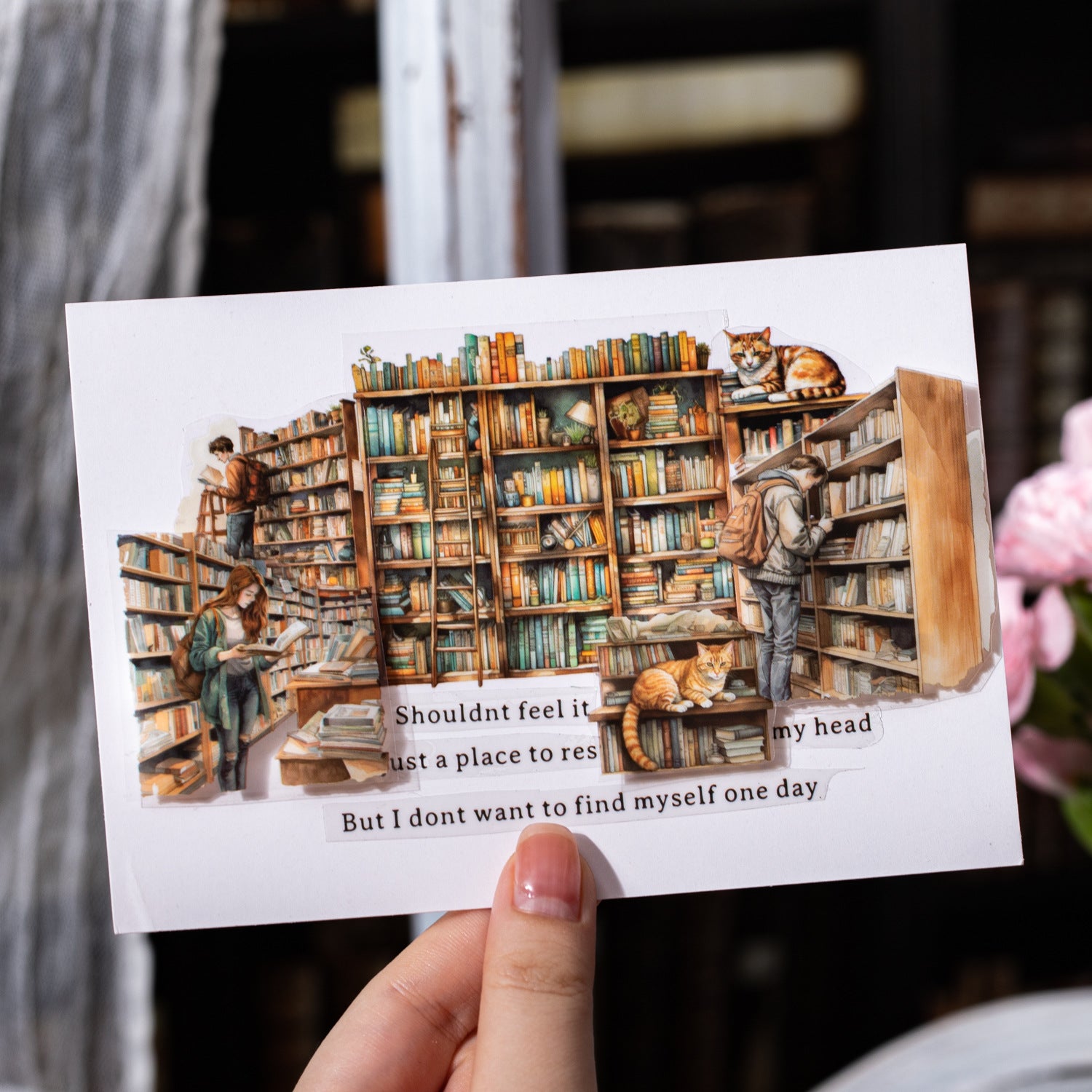 1 Roll Reading Girl PET Tape SHJL