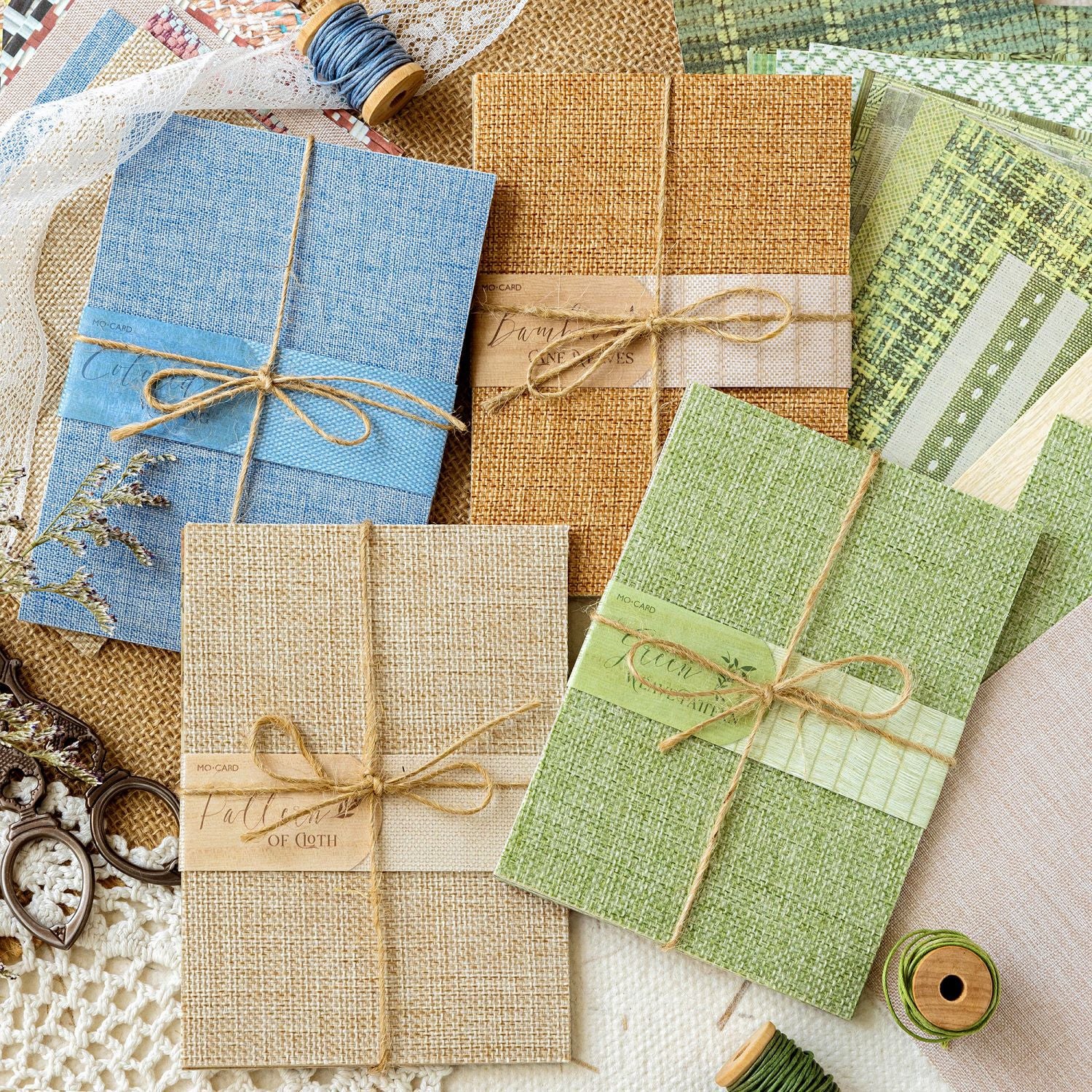 24 Pcs Fabric Texture Journal Paper ZJTB