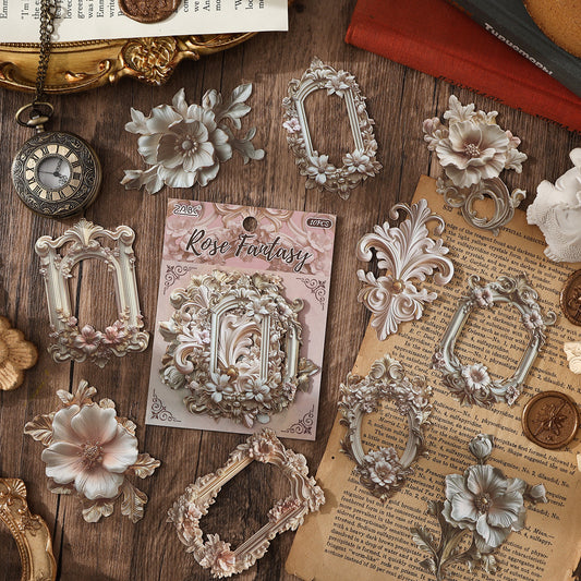 10 Pcs Vintage Frame Journal Stickers FHOY