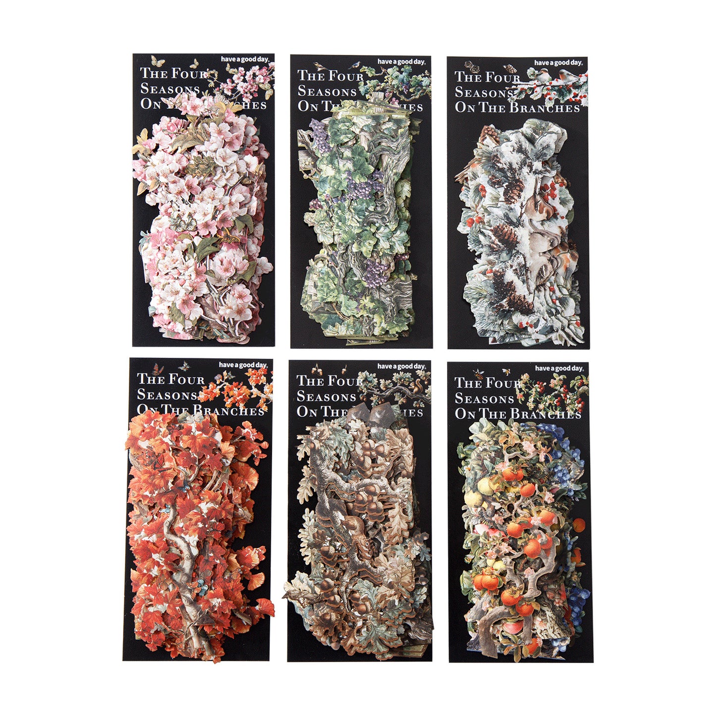 20 Pcs Seasonal Branches Stickers ZYSJ