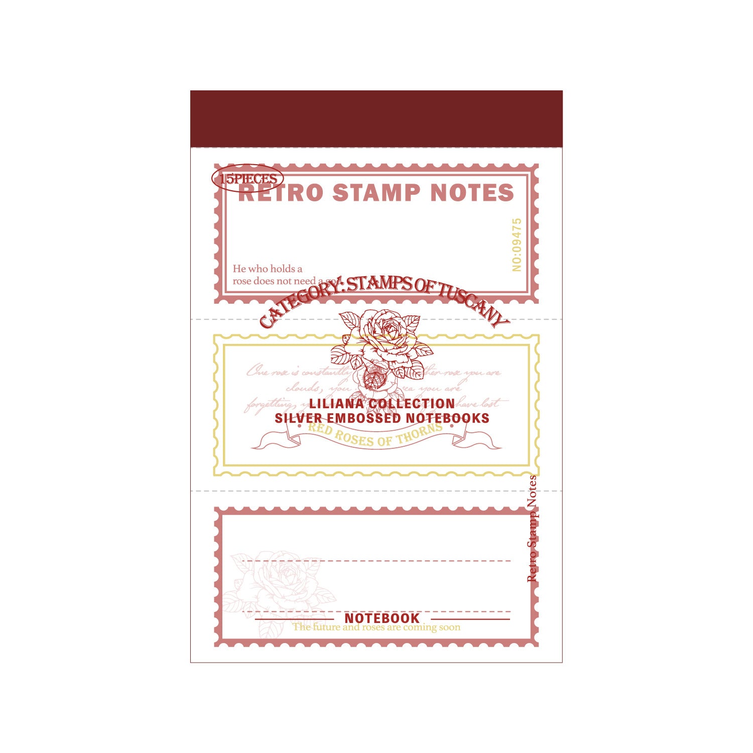 15 Sheet Vintage Notepad Paper LLANSC