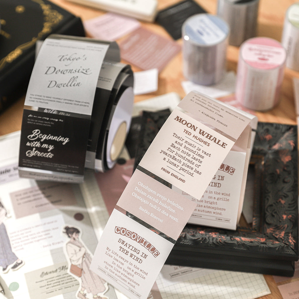 1 Roll Lyric Quotes Words Tape WZYX