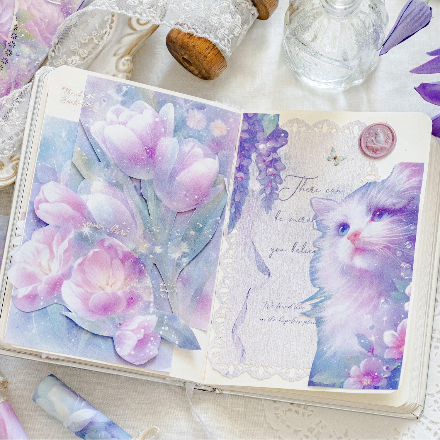 30 Pcs Floral Scrapbook Paper YZHM