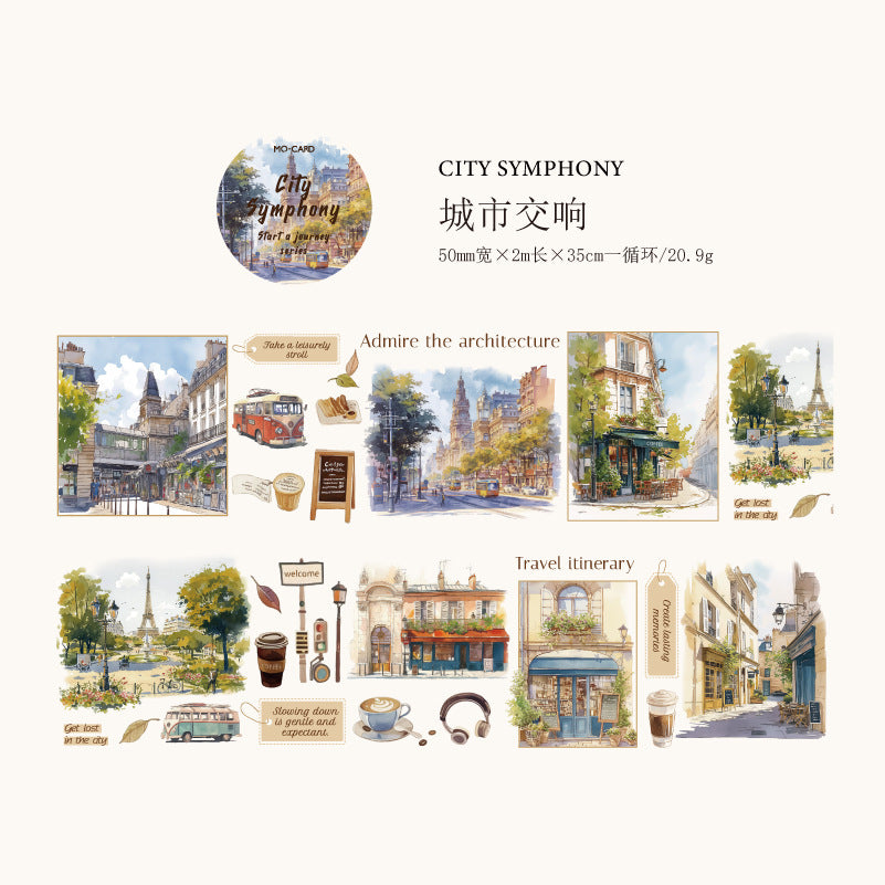 1 Roll Travel Theme PET Tape KSYDLC