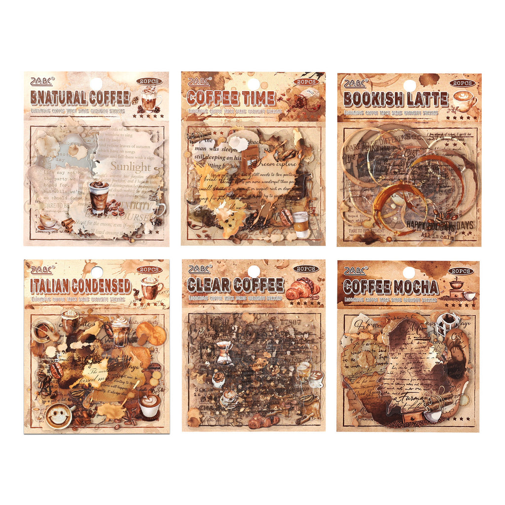 20 Pcs Travel Themed PET Stickers NXKJ