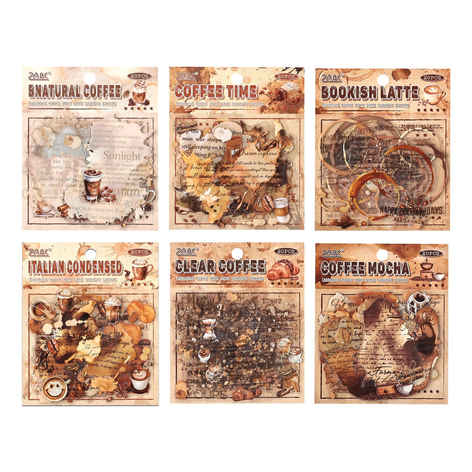 20 Pcs Travel Themed PET Stickers NXKJ