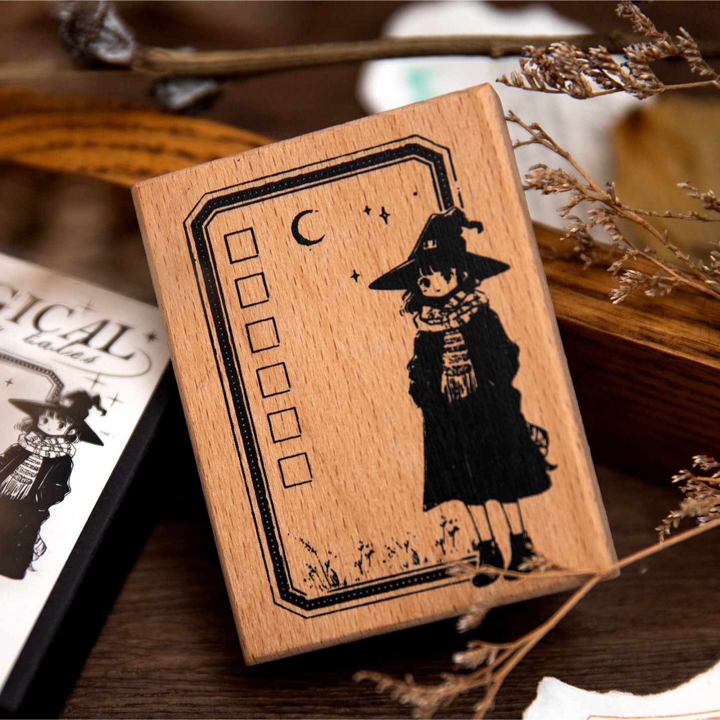 1 Pc Magic Theme Wooden Stamp MFTH