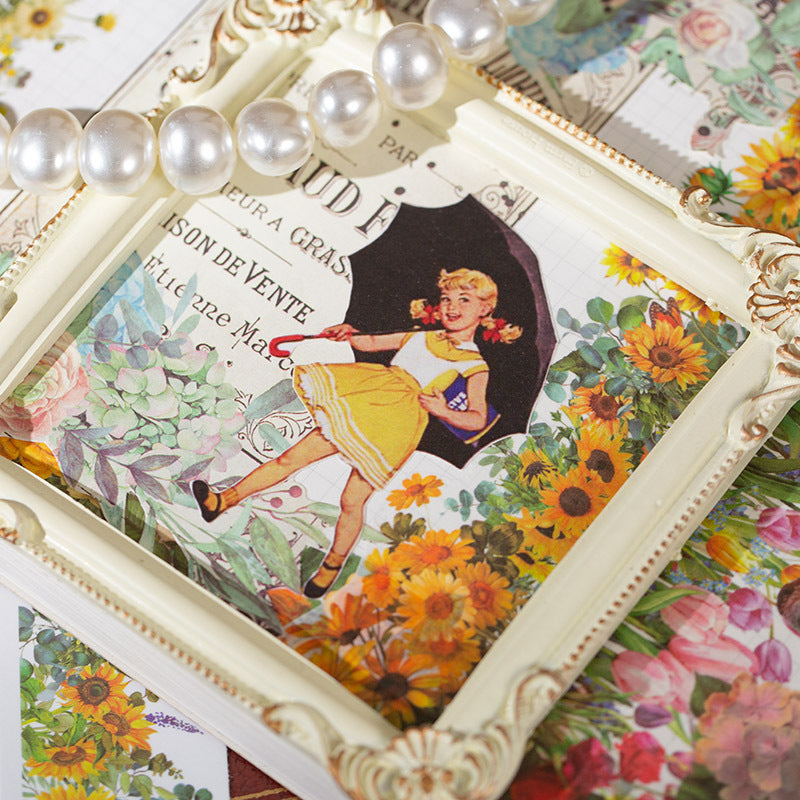 4 Sheet Flower Garden Washi Stickers HLMY