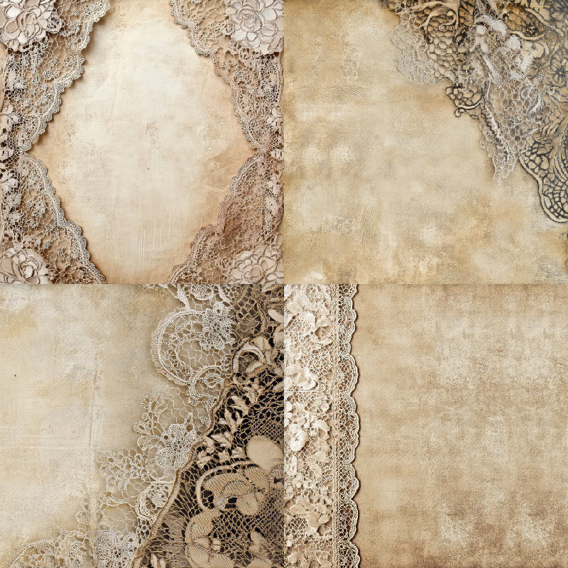 6 inch Vintage Lace Scrapbook Paper Pad SKP035