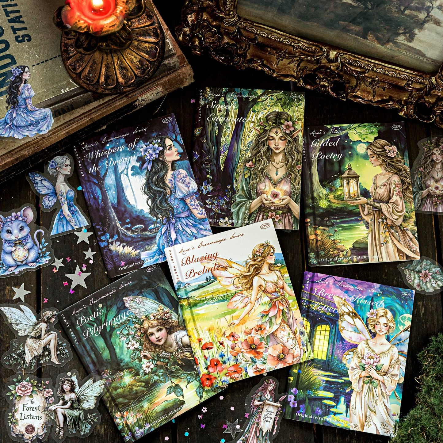 40 Pcs Fantasy Fairy PET Stickers MSHJ