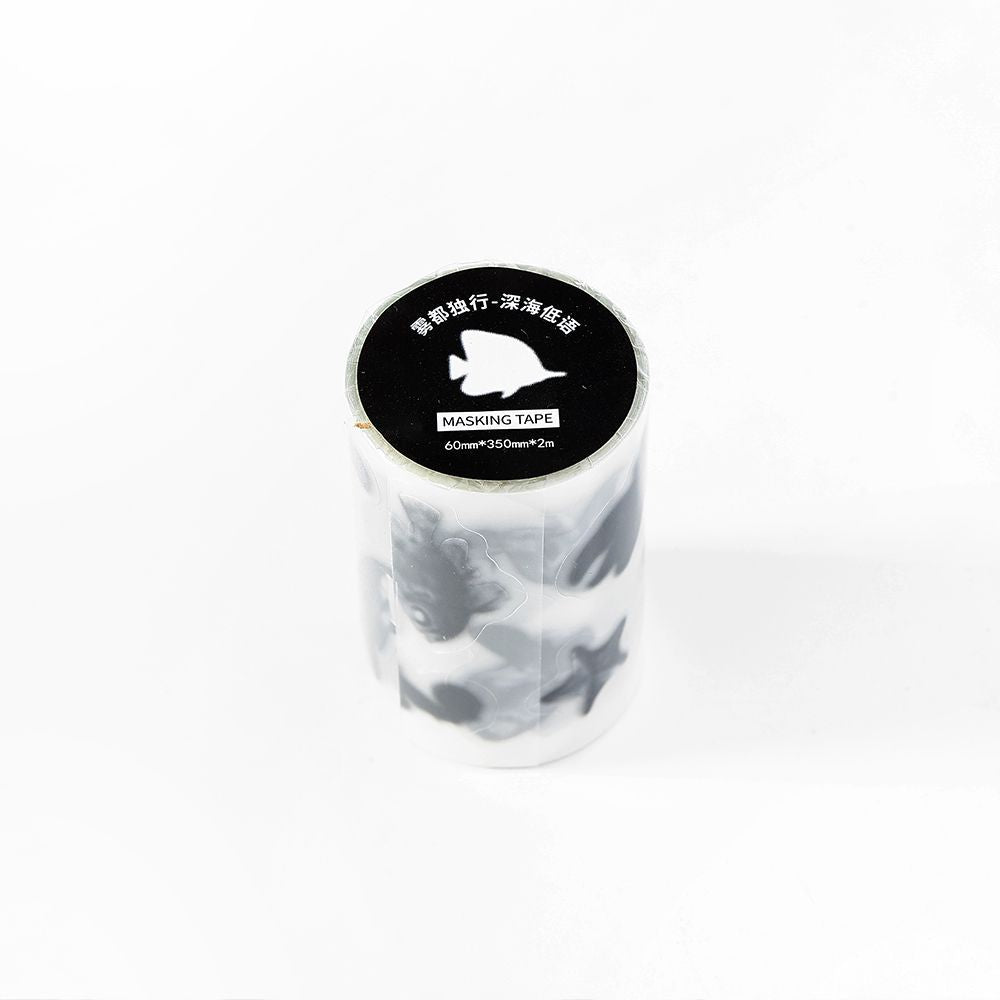 1 Roll Black Blurry Art Stickers Tape WDDX