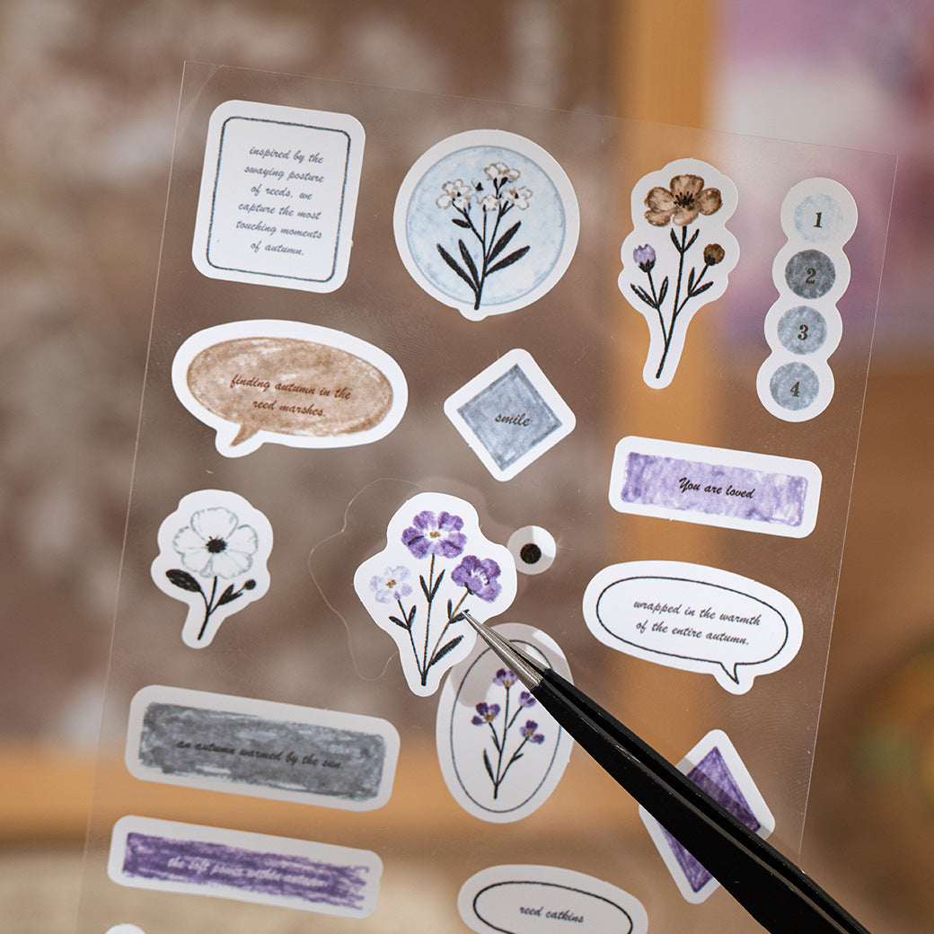 2 Sheets Botanical Journal Stickers CYYY