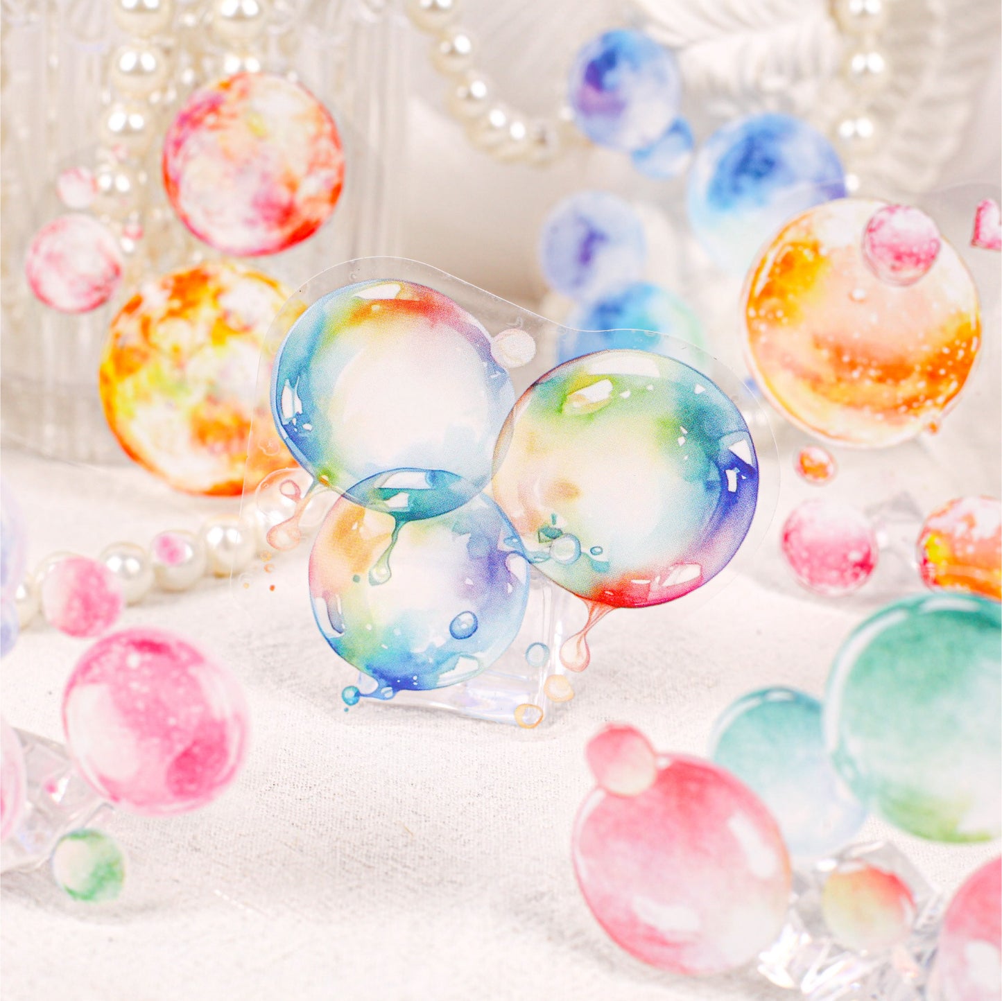 15 Pcs Bubble PET Stickers MPQJ