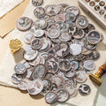 100 Pcs Embossed Wax Seal Stickers HQLSJ