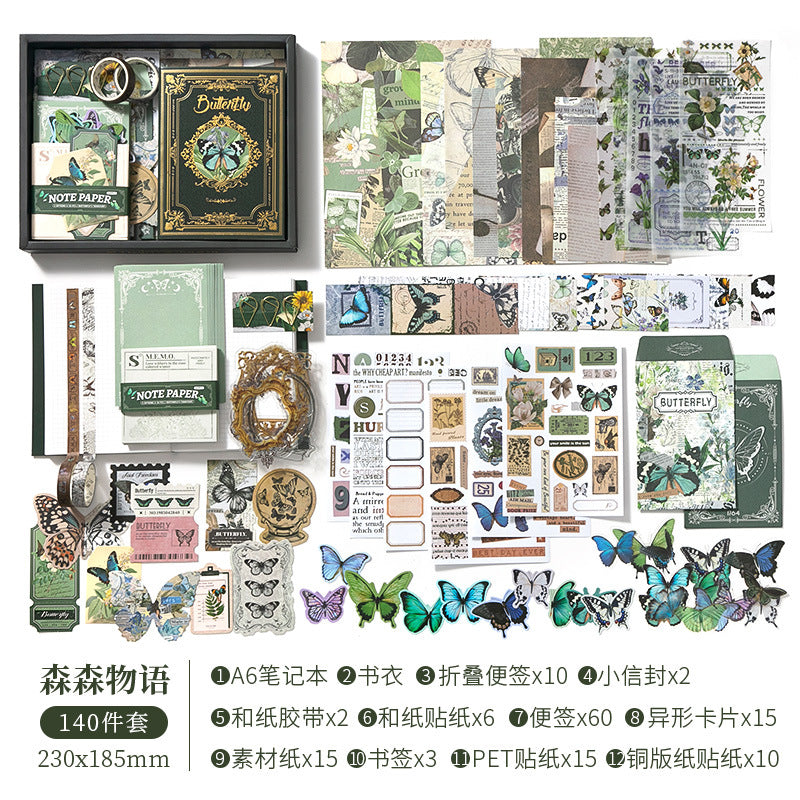 140 Vintage Scrapbook Gift Set HDNJ