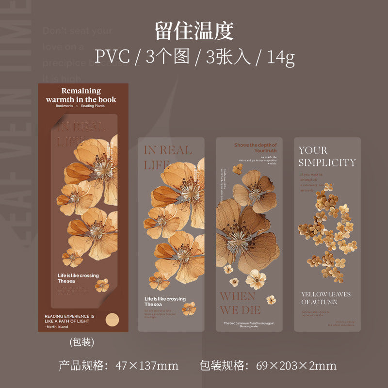 3 Pcs Creative PVC Bookmark SZYW