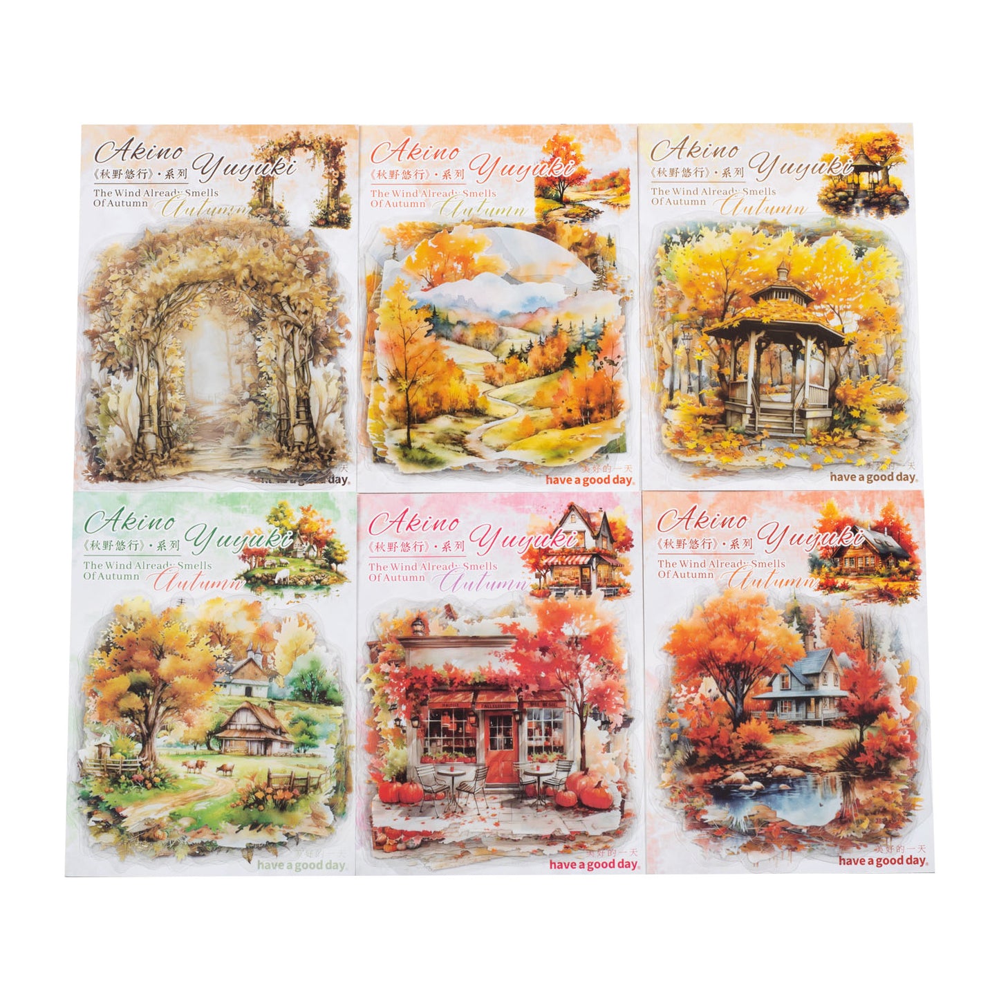 10 Pcs Autumn Harvest PET Stickers QYYX