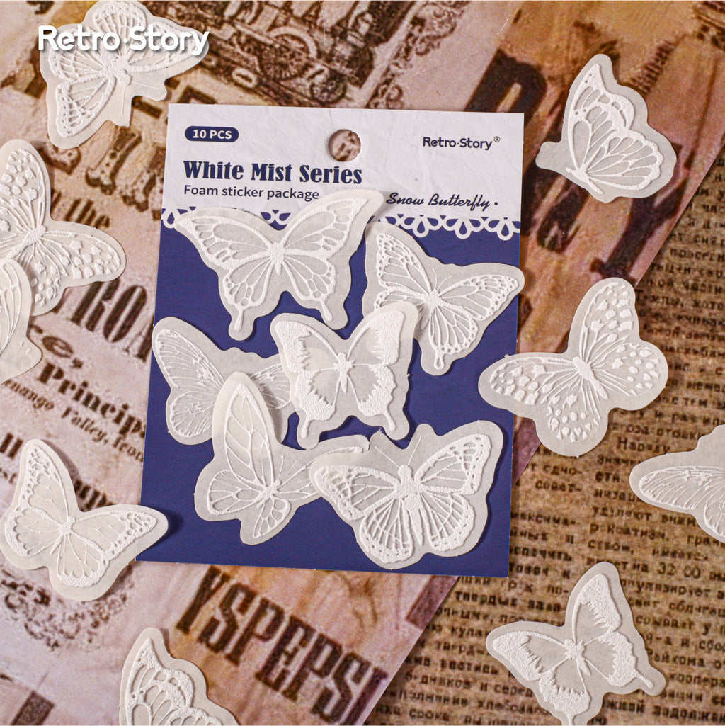 10 Pcs Flower Foam Stickers BWXL