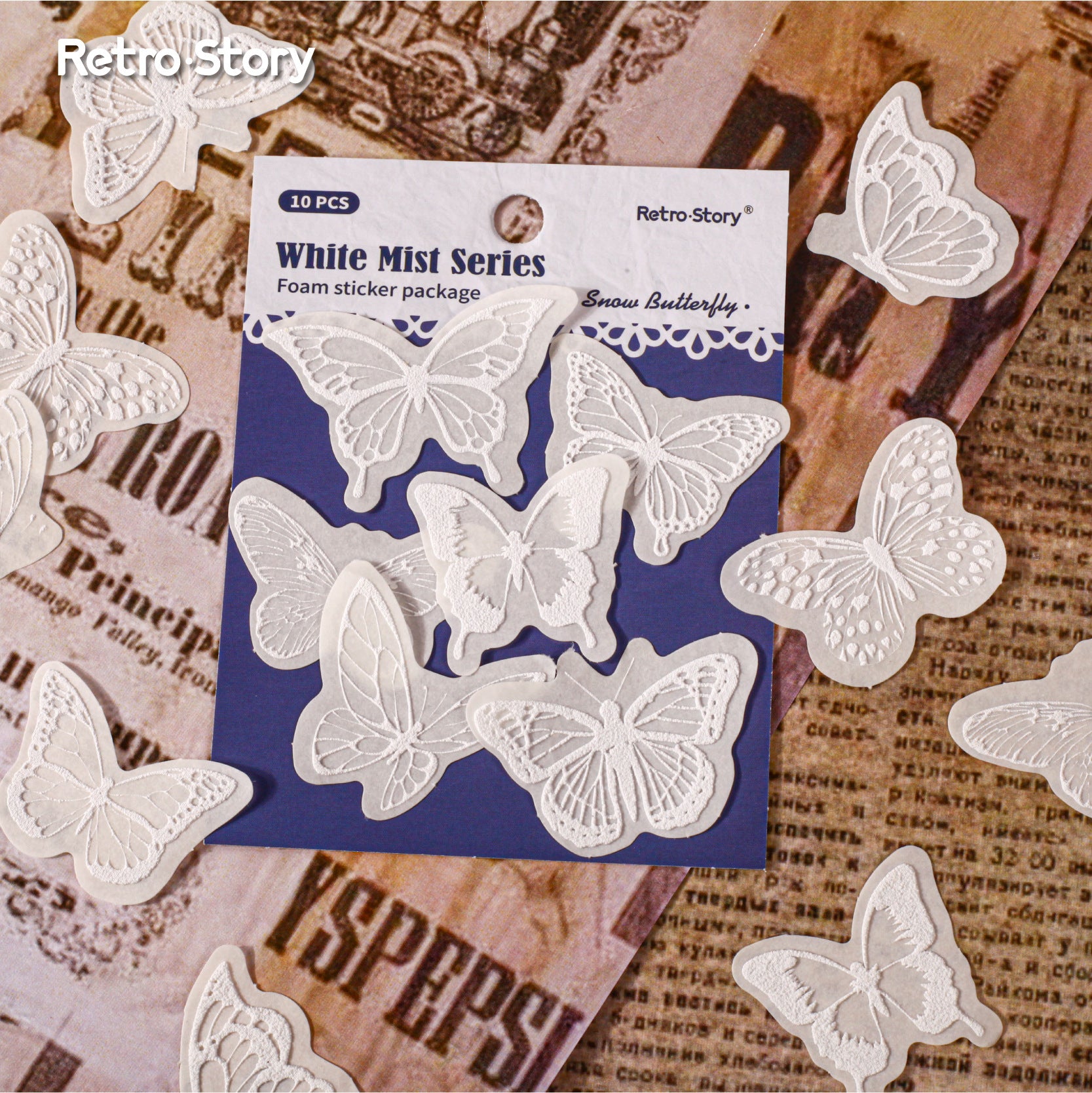 10 Pcs Flower Foam Stickers BWXL