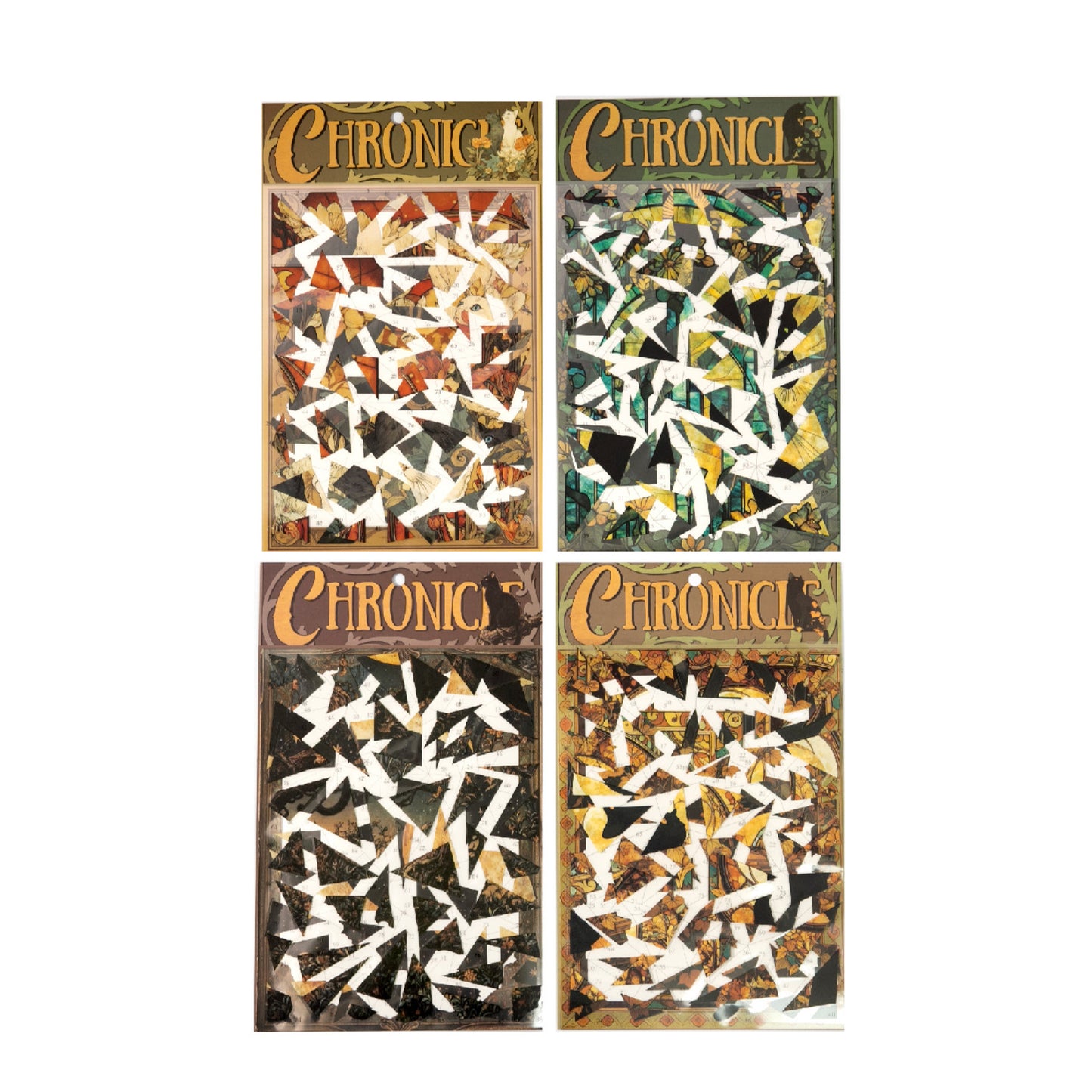 Cat Themed Vintage DIY Puzzle Stickers MDJN