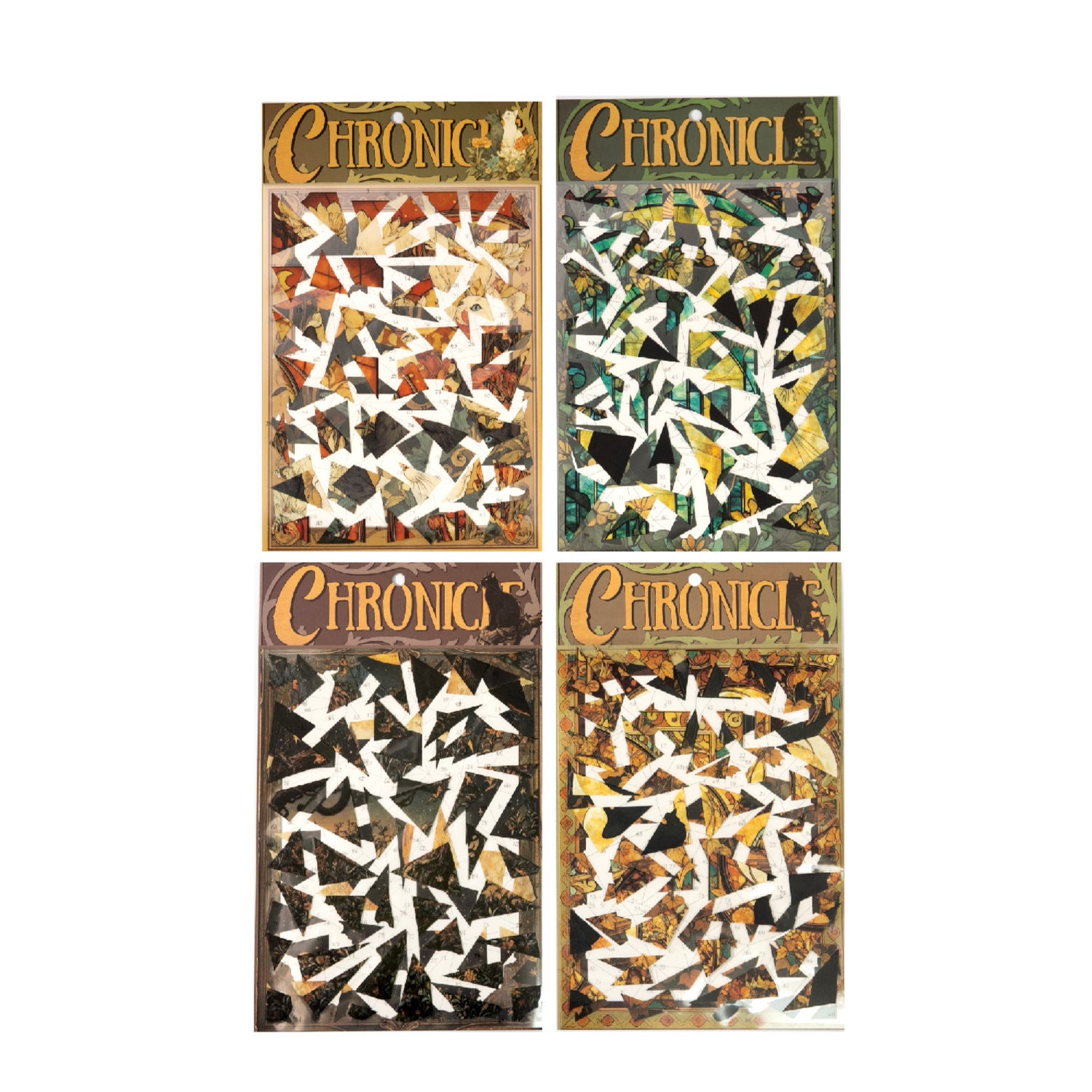 Cat Themed Vintage DIY Puzzle Stickers MDJN