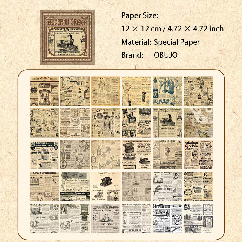 30 Pcs Vintage Scrapbook Paper OFCY