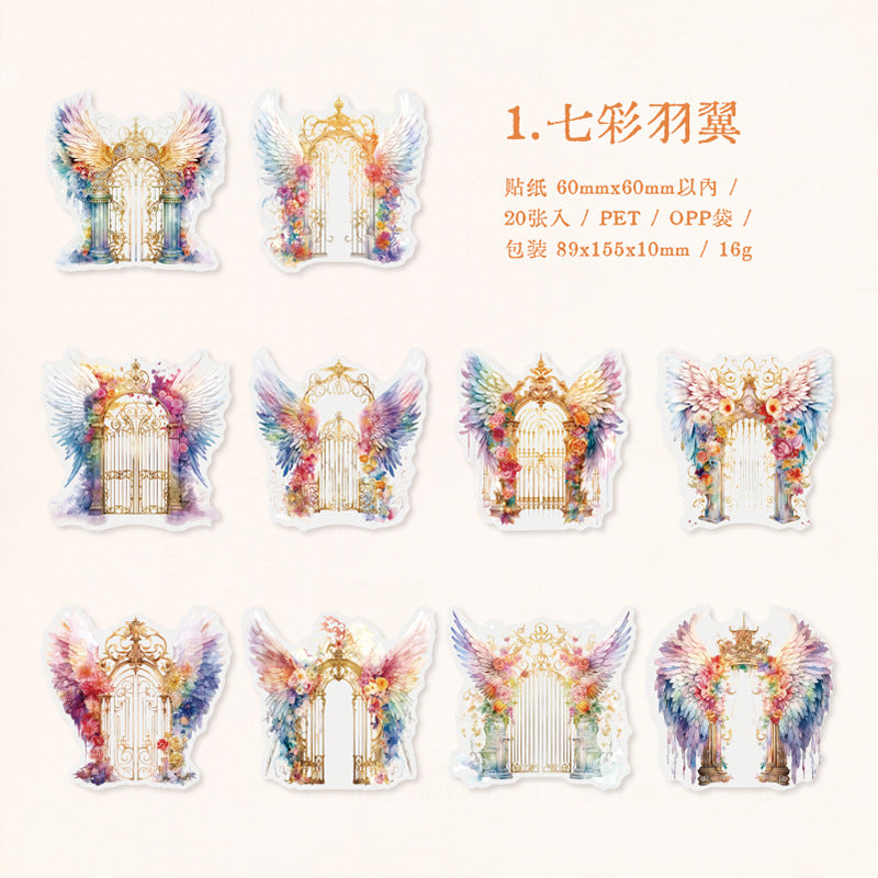 20 Pcs Windows and Angela PET Stickers TSLY