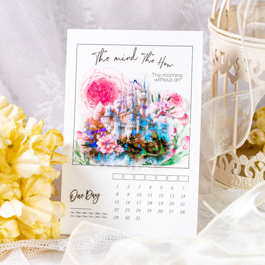 10 Pcs PET Castle Stickers CBHY