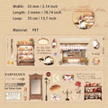 1 Roll Vintage Lifestyle PET Stickers Tape QRNF