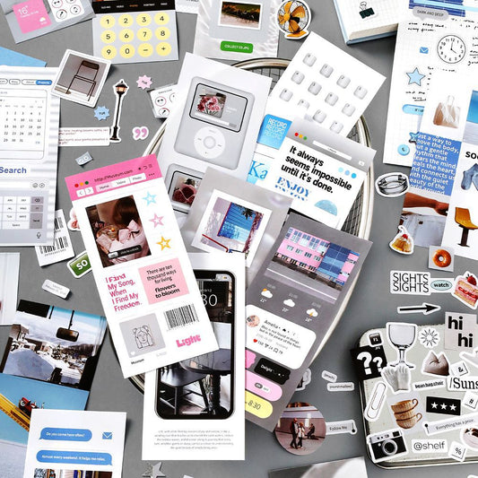 20 Sheets Aesthetic Journal Stickers Book RCFX