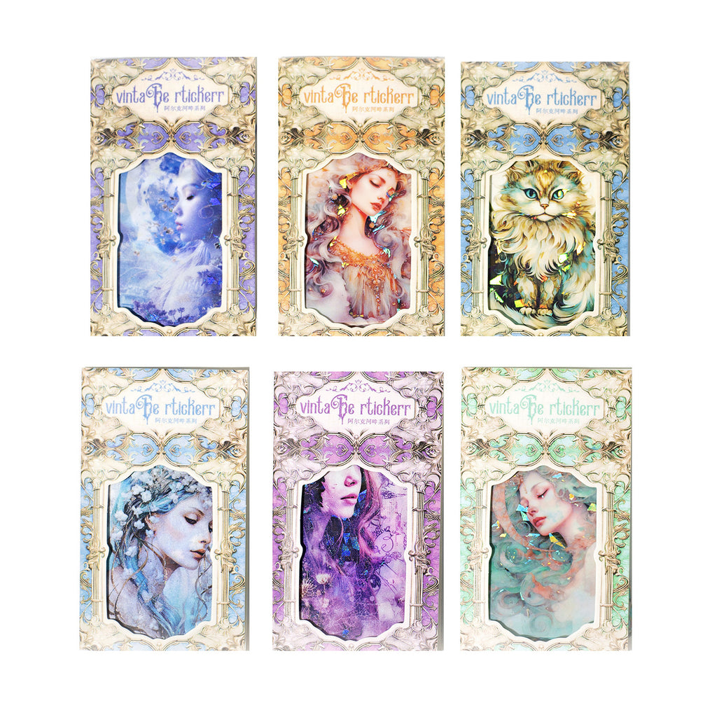 12 Pcs Cardstock and PET Stickers AKRHB