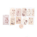 30 Pcs Vintage Cocoa Botanical Letterpress Paper