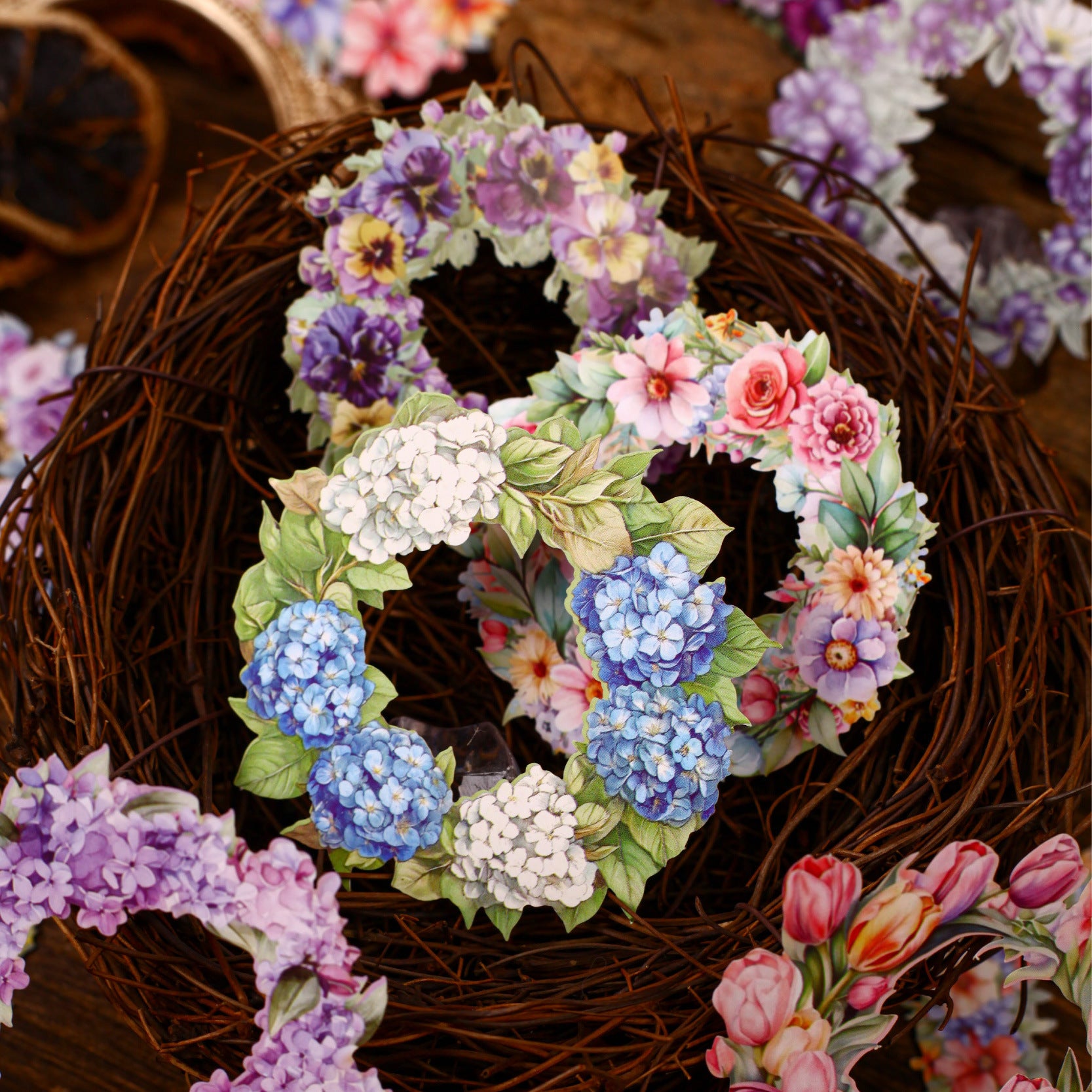 8 Pcs Garland PET Stickers HHXL