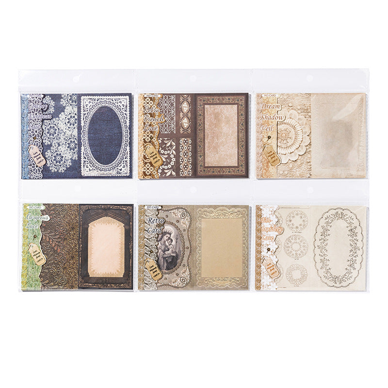 20 Sheets Vintage Lace Scrapbook Paper LSBWG