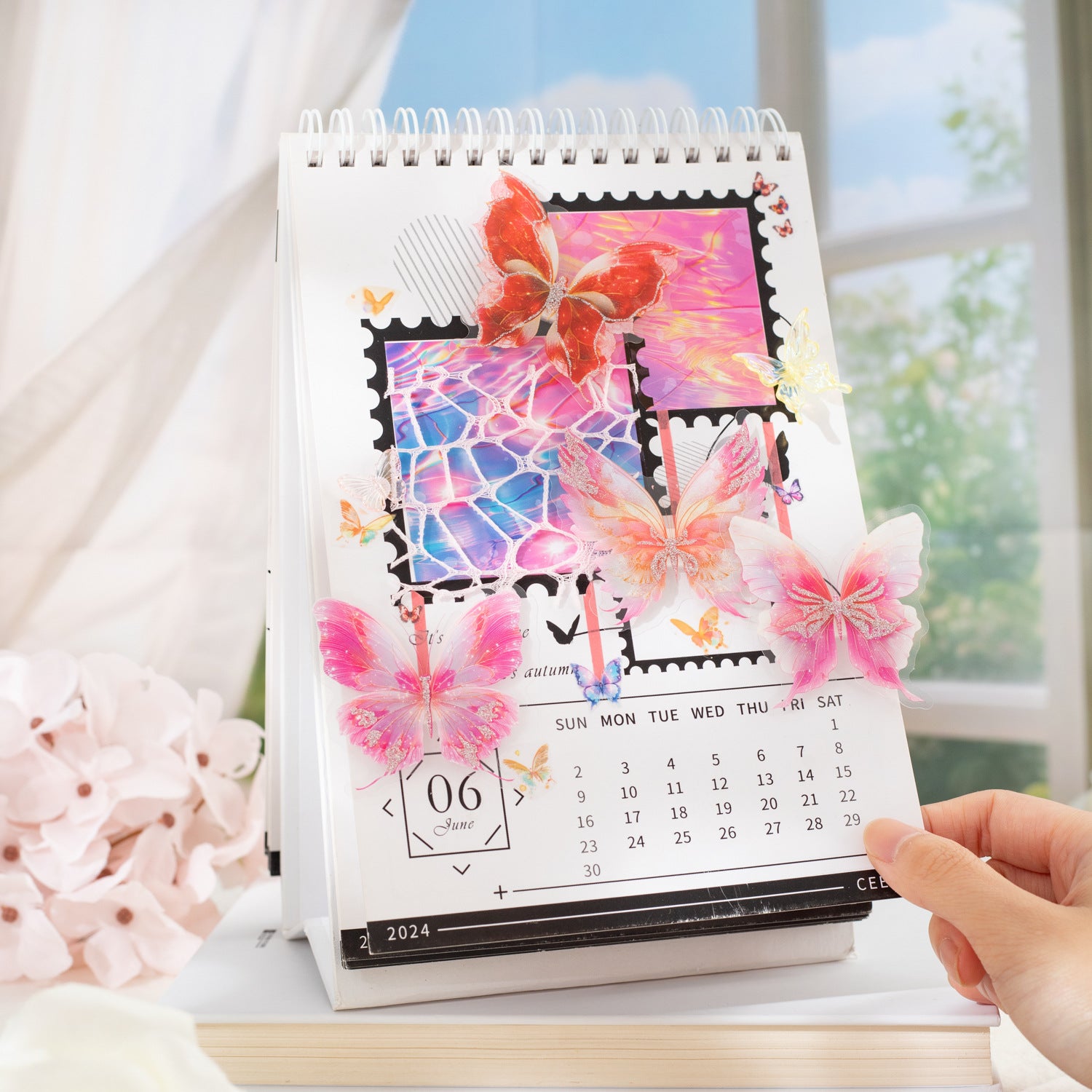 20 Pcs Butterfly PET Stickers LGHD