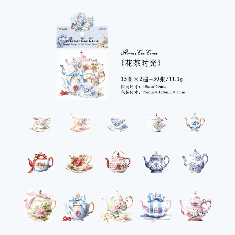 30 Pcs Vintage PET Stickers SMWX