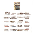40 Pcs Vintage Typography Quotes PET Stickers - Brown Stain