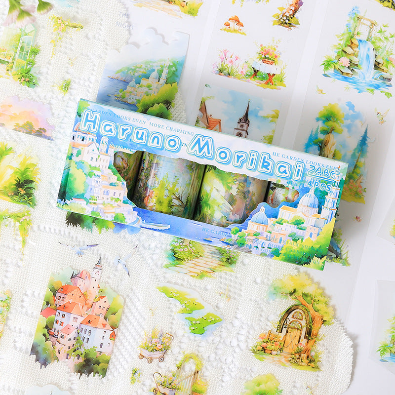 4 Rolls Summer Garden PET Tape Set LYWL
