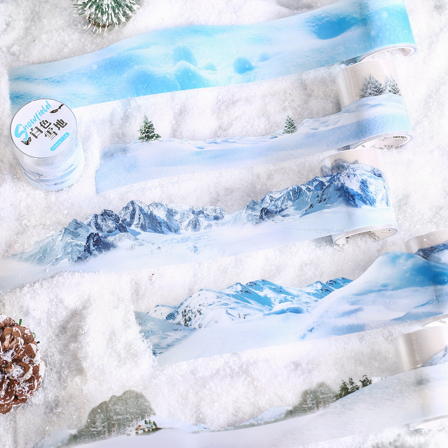 1 Roll Snow Ground PET Tape XDHGX