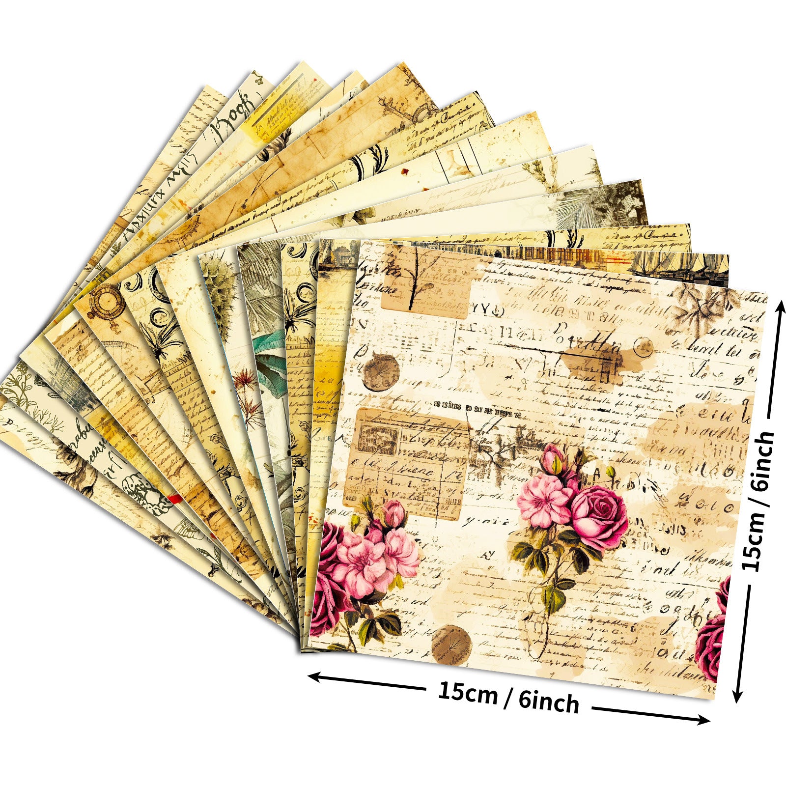 6 inch Vintage Scrapbook Paper Pad PA729