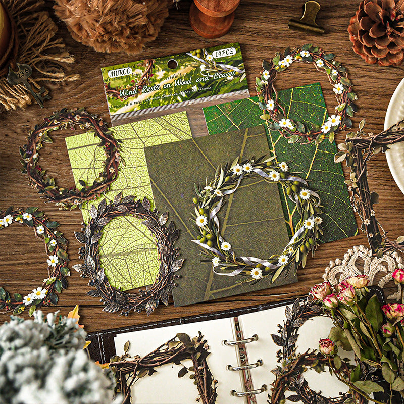 14 Pcs Vintage Journal Frame and Paper SYRK