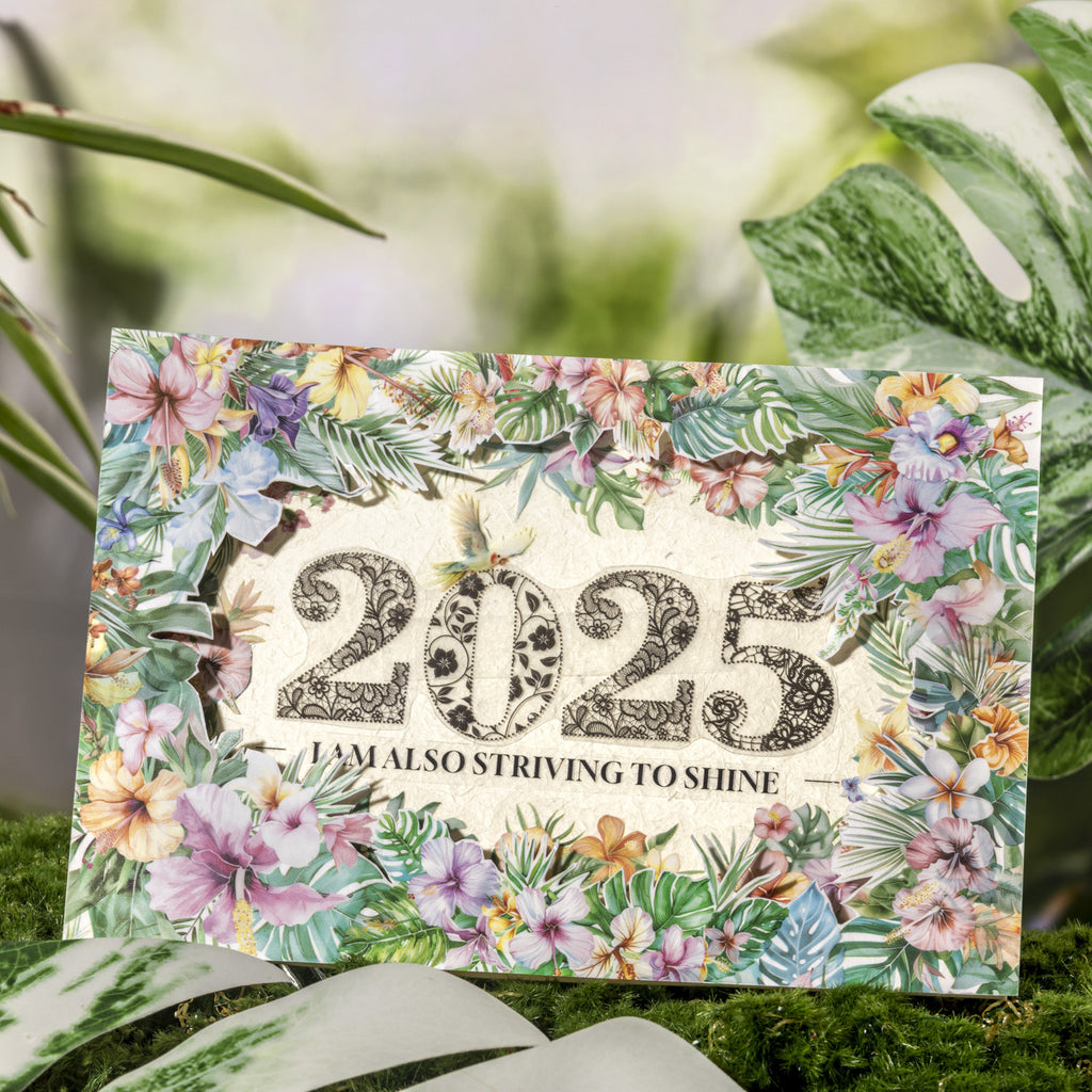 10 Pcs Flower Leaf PET Stickers RZCS