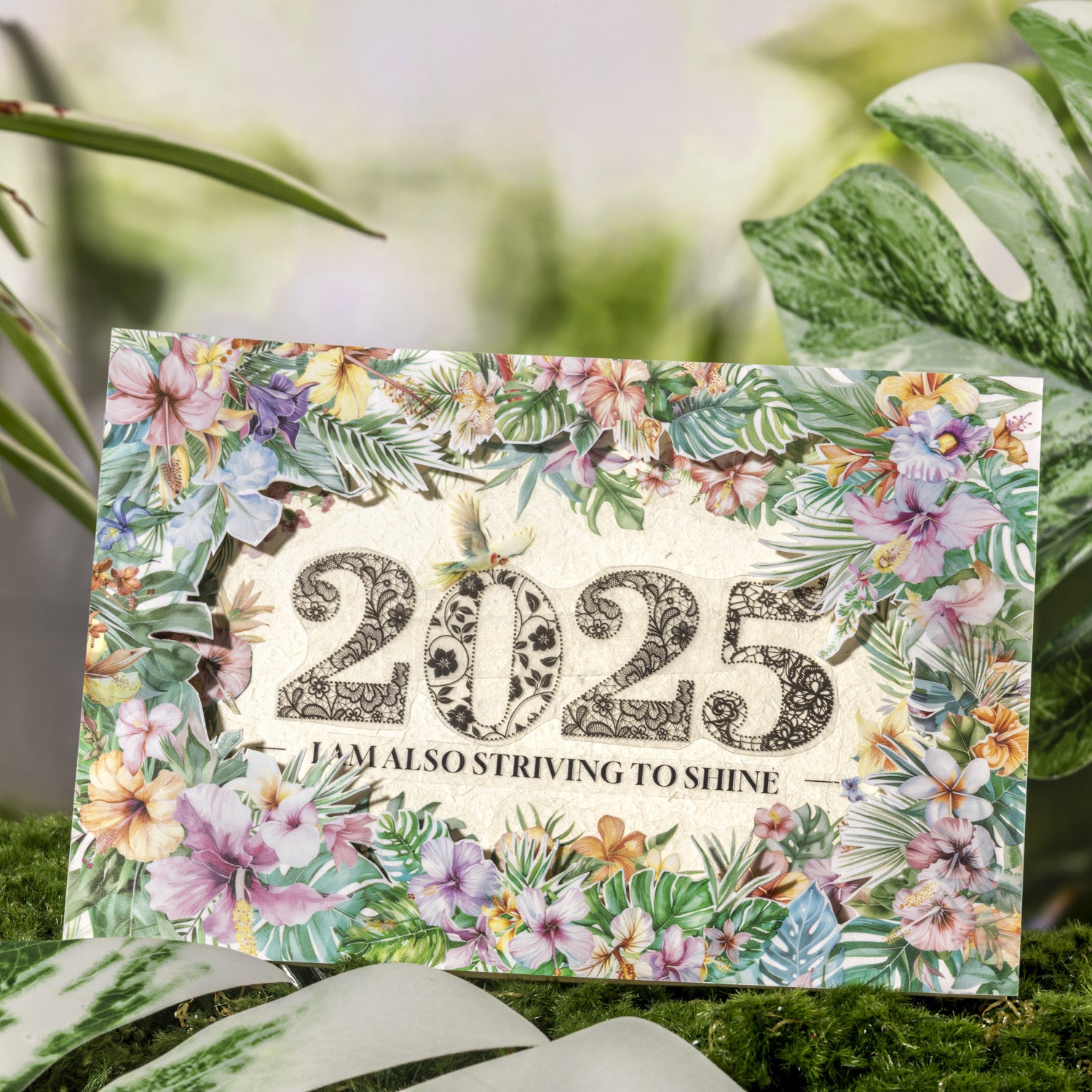 10 Pcs Flower Leaf PET Stickers RZCS