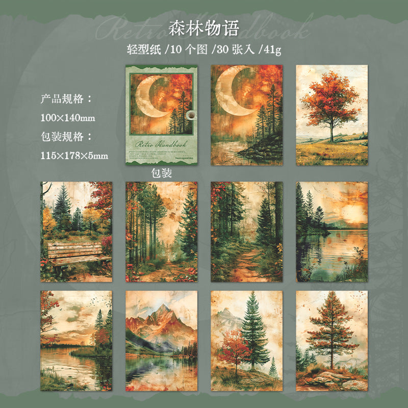 30 Pcs Vintage Scrapbook Paper FGSC