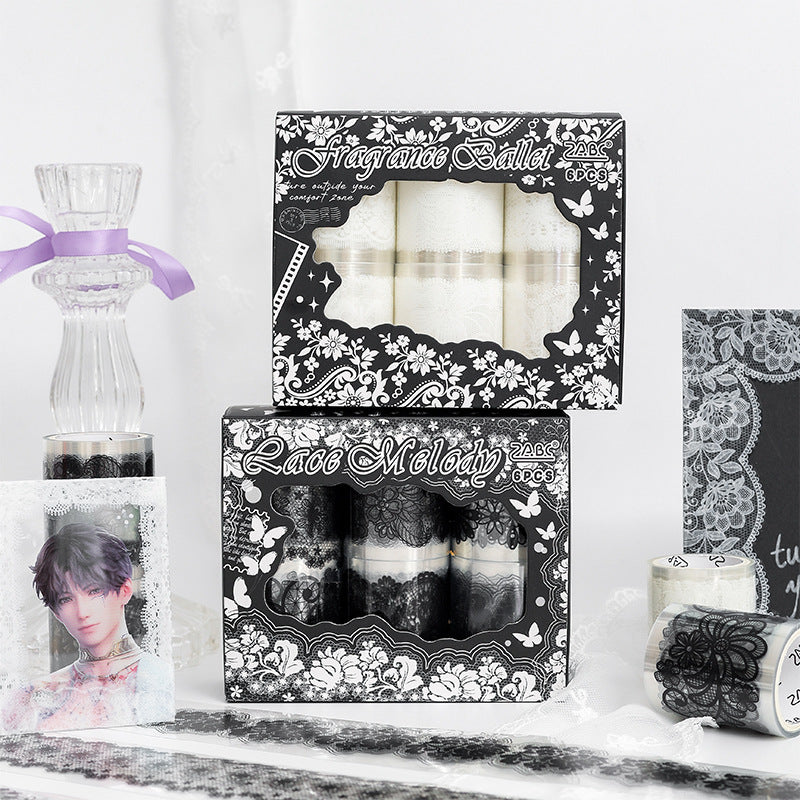 6 Rolls Lace PET Tape Set QMHY